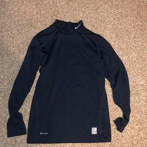 Navy blue Nike pro combat dri fit shirt